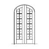 12-lite elliptical French double door
Unit Dimension 50-1/2" x 94-3/4"
Door Dimension 24-3/8 x 93-3/8"
Panel - none
Glazing - Tempered 1/8" SG, SDL